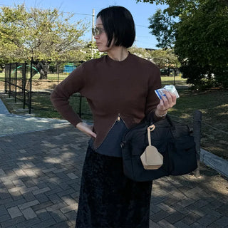 Half-zip knit