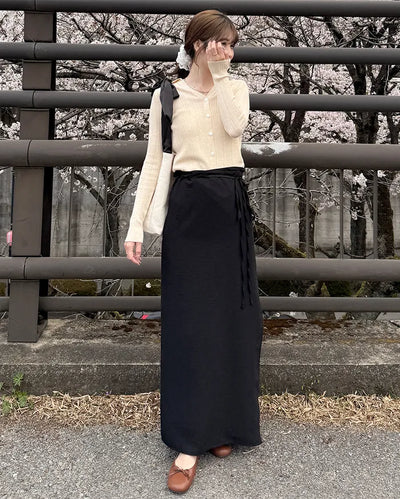 Layered strap wrap skirt