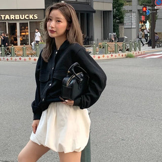 Two-pocket cropped jacket