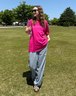 2-way hem check easy pants