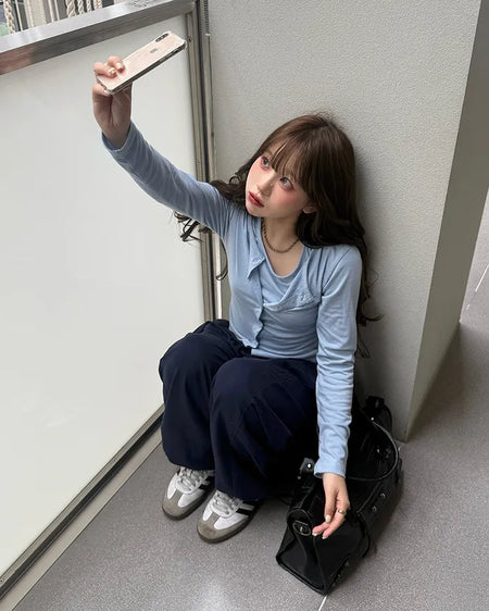 Halter neck layered cardigan