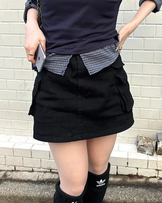 Cargo mini skirt
