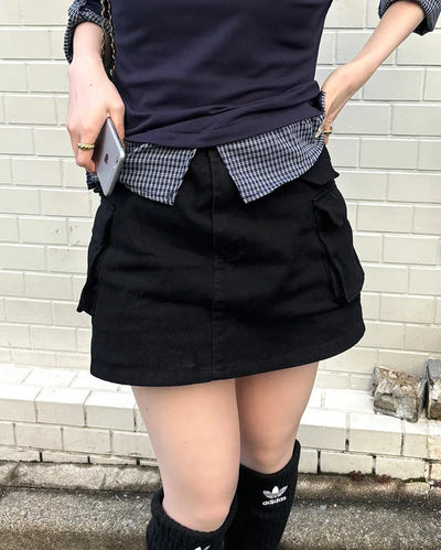 Cargo mini skirt