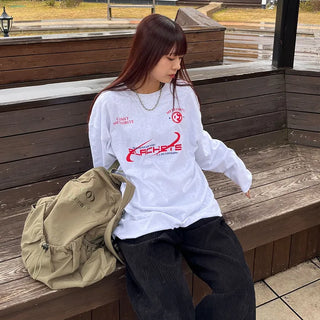 (Unisex) Printed Long-Sleeve T-Shirt