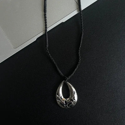 Butterfly string cross necklace