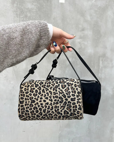 Suede mini handbag