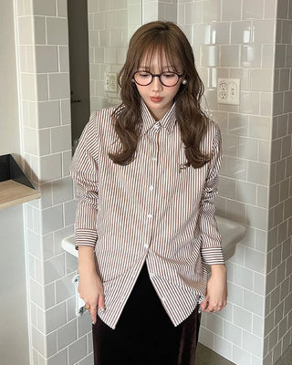 Heart Point Stripe Shirt
