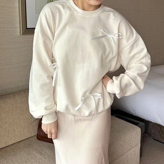 Ribbon detail sweatshirt