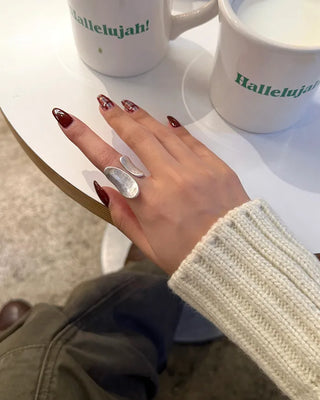 Matte Metal Curved Ring