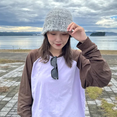 Melange Knit Bucket Hat