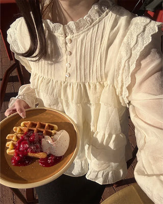 Tiered ruffle blouse