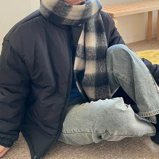 Gingham check casual scarf