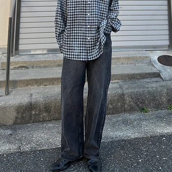 Normal wide denim pants