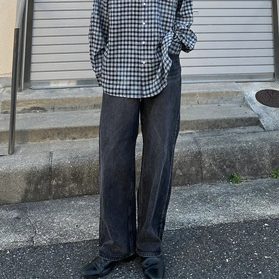 Normal wide denim pants