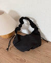 Shirring String Half Moon Bag