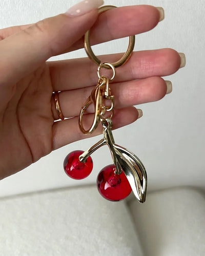 Cherry Ribbon Keyring