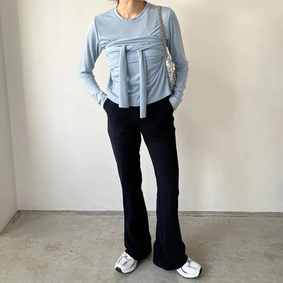Slim bootcut slacks