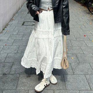 Frilled tiered skirt