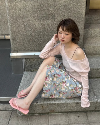 Flower pattern Bermuda shorts
