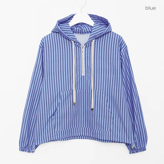 Striped Anorak Hooded Mountain Parka