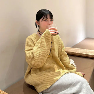 Oversized Collar Cardigan