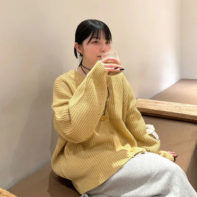 Oversized Collar Cardigan