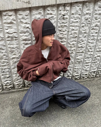 Cropped hooded jacket
