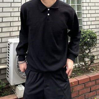 Two-button collar shirt