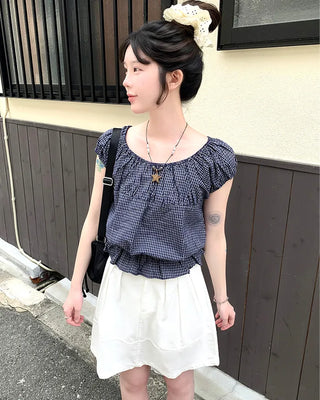 Checked blouse