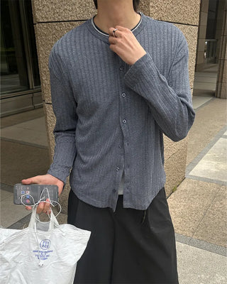 Linen Round Neck Summer Cardigan