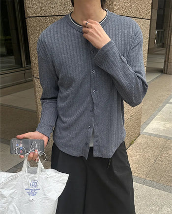 Linen Round Neck Summer Cardigan