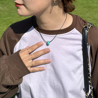 Stone Ring Point Necklace