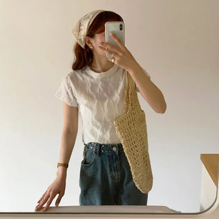 Lace cropped T