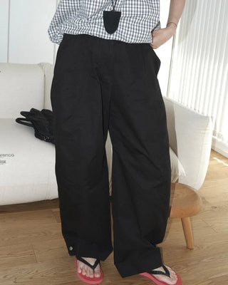 Snap Button Balloon Pants