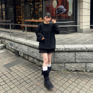 Long sheepskin boots