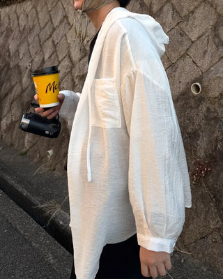 Loose-fit hoodie shirt