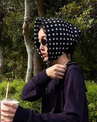 Cotton polka dot scarf