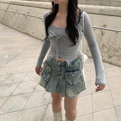 Ribbon Strap Bolero T-Shirt