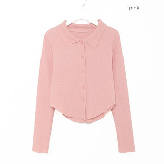 Asymmetrical Cropped Color Cardigan
