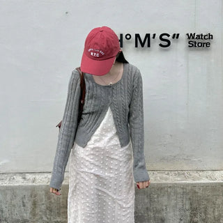 Cable knit cardigan