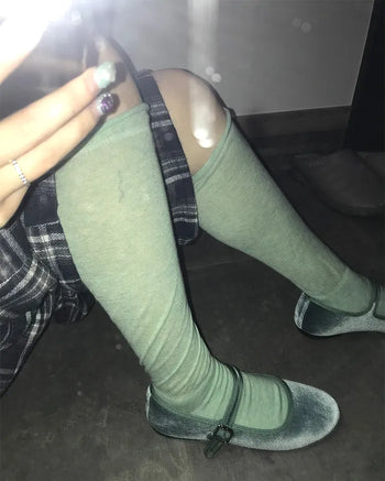 See-through color socks