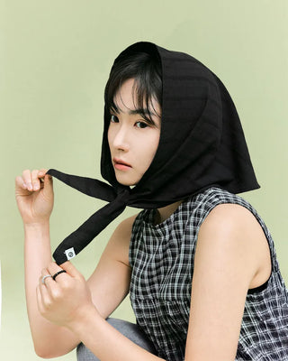 [8th Re-release] [BEST 50] [6th Re-release] (ORIGINAL) Line Cotton Scarf (black)