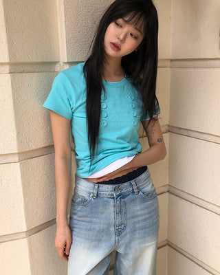Printed short-sleeved T-shirt