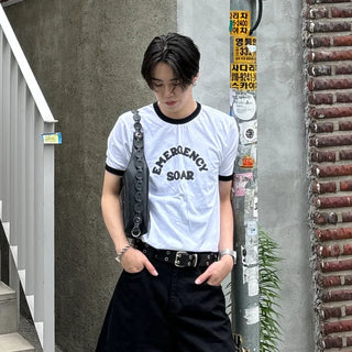 Slim Fit Ringer Neck T-Shirt