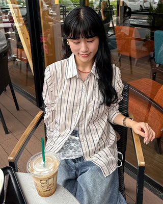 Loose-fit striped shirt