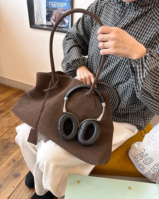 Suede shoulder bag