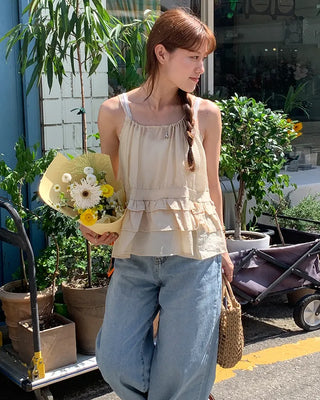 Frilled tiered blouse