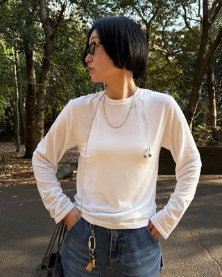 Brushed round neck T-shirt