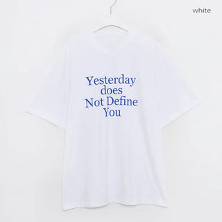(Unisex) Yesterday Lettering Oversized T-shirt