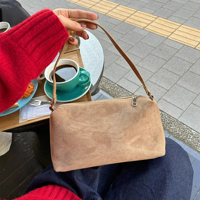 Suede tote bag
